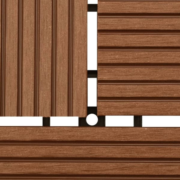 vidaXL terrassefliser 22 stk. 30 x 30 cm 2 m2 WPC brun