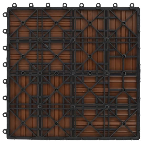 vidaXL Terrassebord 22 stk 30x30 cm 2 kvm WPC brun