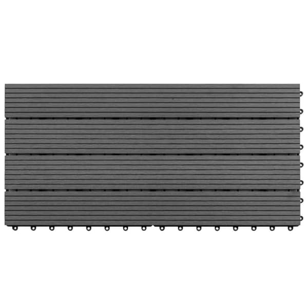 vidaXL WPC Terrassebord 60x30 cm 6 stk 1m² grå