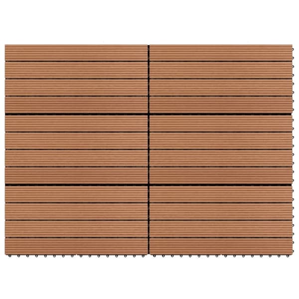 vidaXL WPC Terrassebord 60x30 cm 6 stk 1m² brun