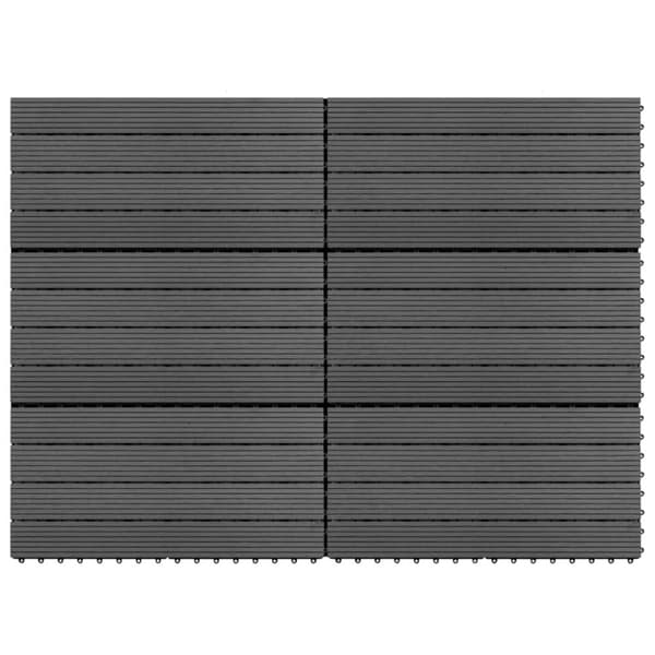 vidaXL WPC-fliser 60 x 30 cm 6 stk. 1 m² grå