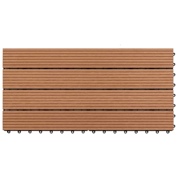 vidaXL WPC-fliser 60 x 30 cm 6 stk. 1 m² brun