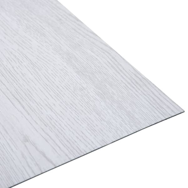 vidaXL Selvklebende gulvplanker 5,11 m² PVC hvit