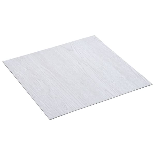 vidaXL Selvklebende gulvplanker 5,11 m² PVC hvit