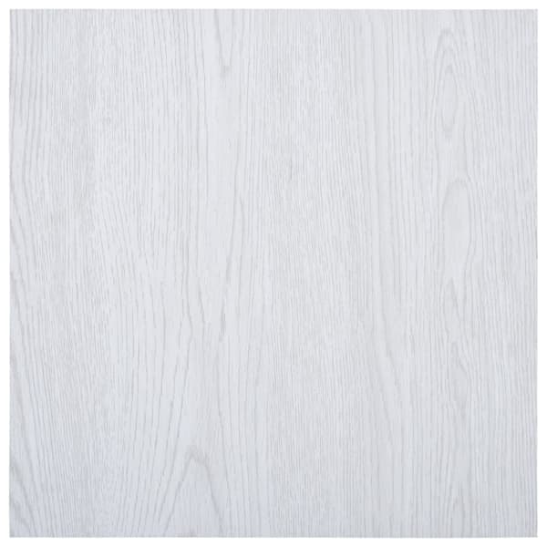 vidaXL Självhäftande golvplankor 5,11 m² PVC vit