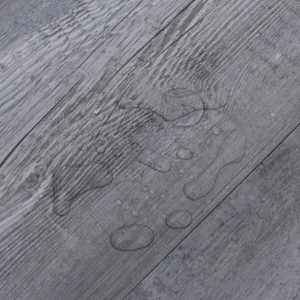 vidaXL PVC-golvbrädor 5,02 m² självhäftande 2 mm mattgrått trä