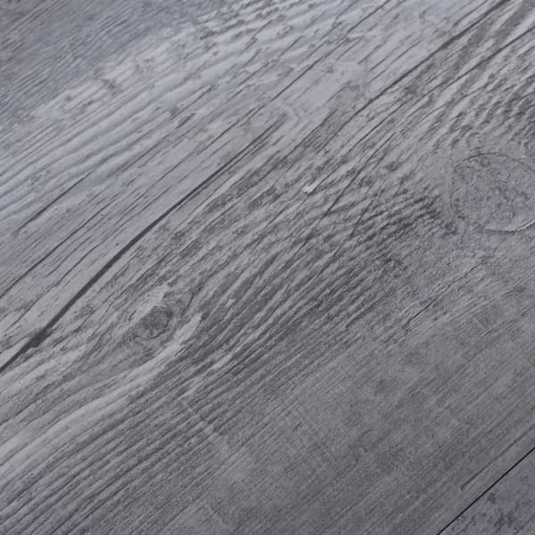 vidaXL PVC-golvbrädor 5,02 m² självhäftande 2 mm mattgrått trä