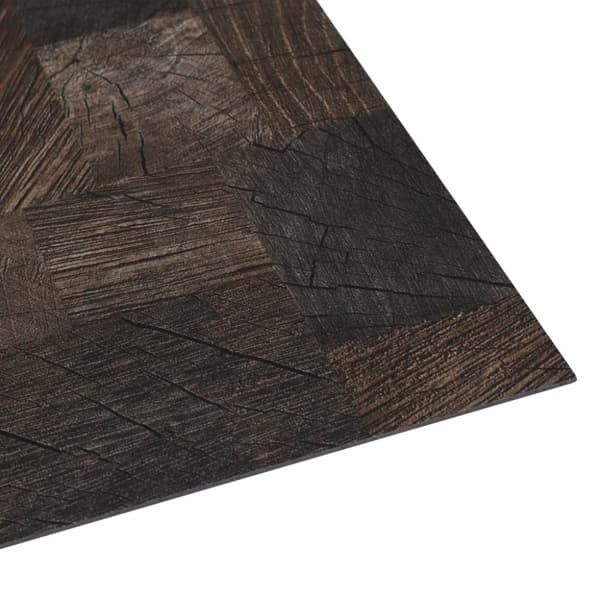 vidaXL PVC-gulvplanker selvklebende 5,11 m² trestruktur brun