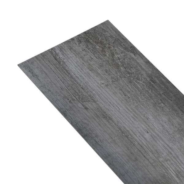 vidaXL PVC-gulvplanker 5,02 m² 2 mm selvklebende blank grå