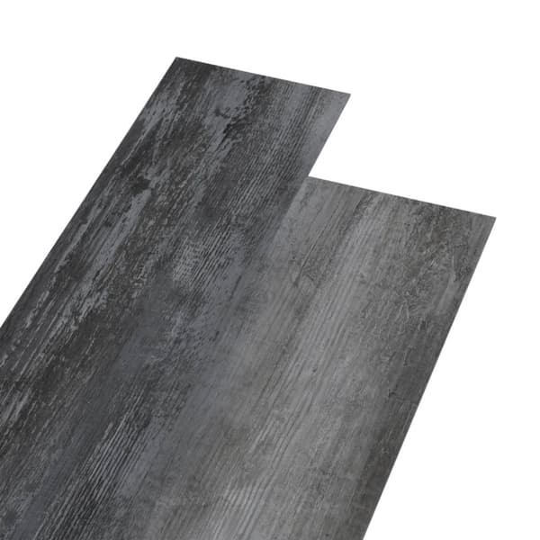 vidaXL PVC-gulvplanker 5,02 m² 2 mm selvklebende blank grå