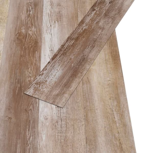 vidaXL PVC-gulvplanker 5,02 m² 2 mm selvklebende vasket tre