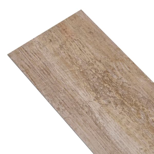 vidaXL PVC-gulvplanker 5,02 m² 2 mm selvklebende vasket tre