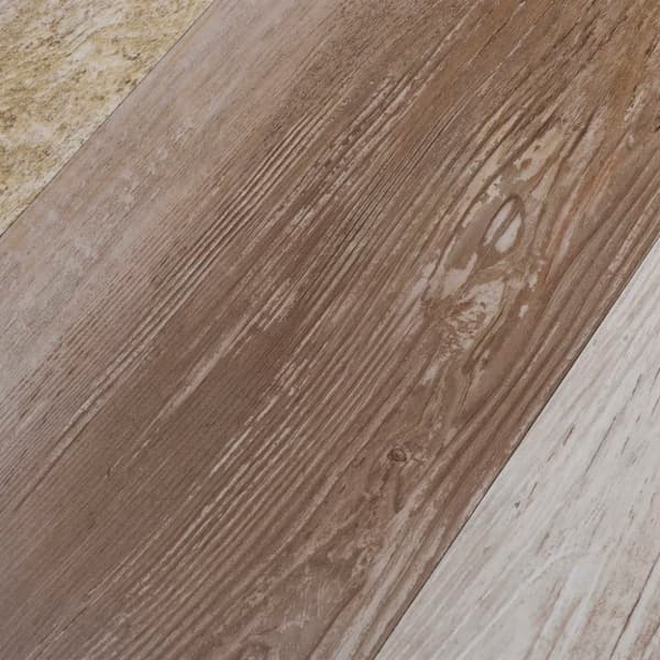 vidaXL PVC-gulvplanker 5,02 m² 2 mm selvklebende vasket tre