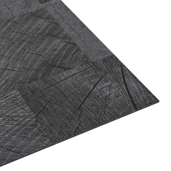 vidaXL PVC-golvbrädor självhäftande 5,11 m² trästruktur grå