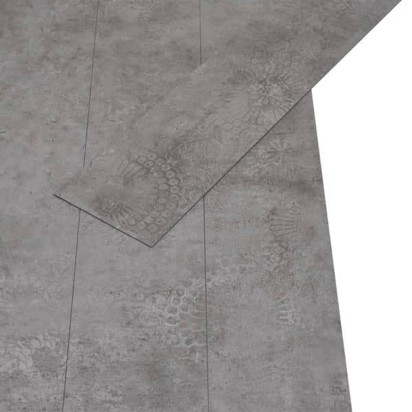 vidaXL PVC-lattialankut 5,02 m² 2 mm itseliimautuva betoninharmaa