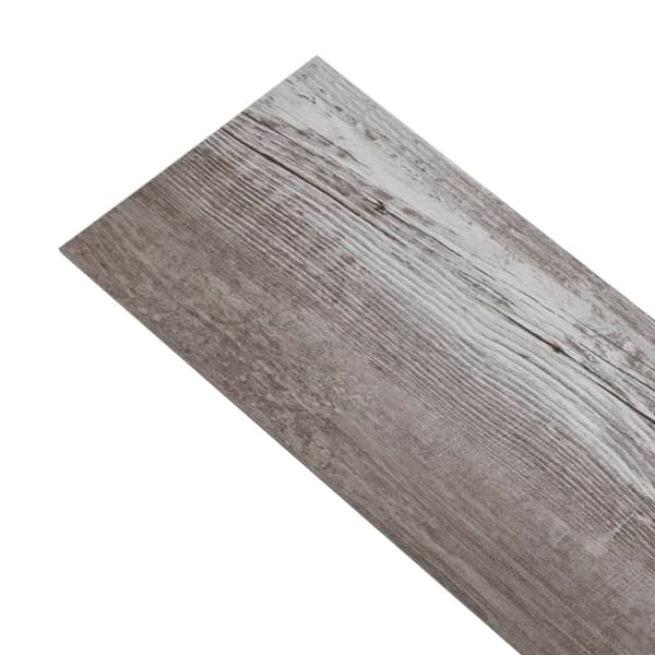 vidaXL PVC-gulvplanker 5,02 m² 2 mm selvklebende matt tre brun