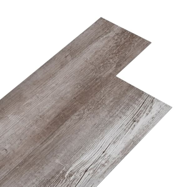 vidaXL PVC-gulvplanker 5,02 m² 2 mm selvklebende matt tre brun