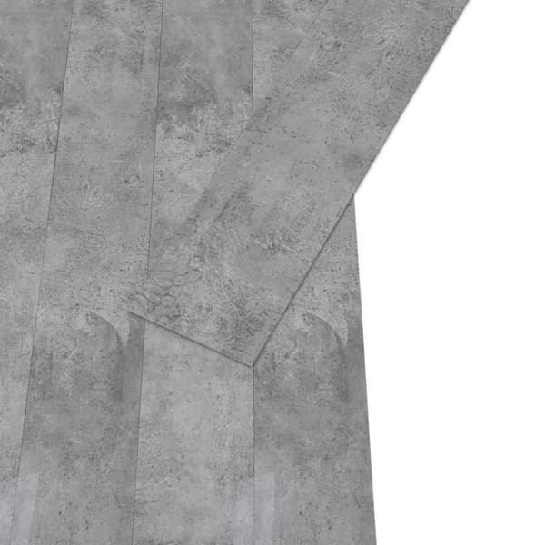 vidaXL PVC-golvbrädor 5,02 m² självhäftande 2 mm cement brun