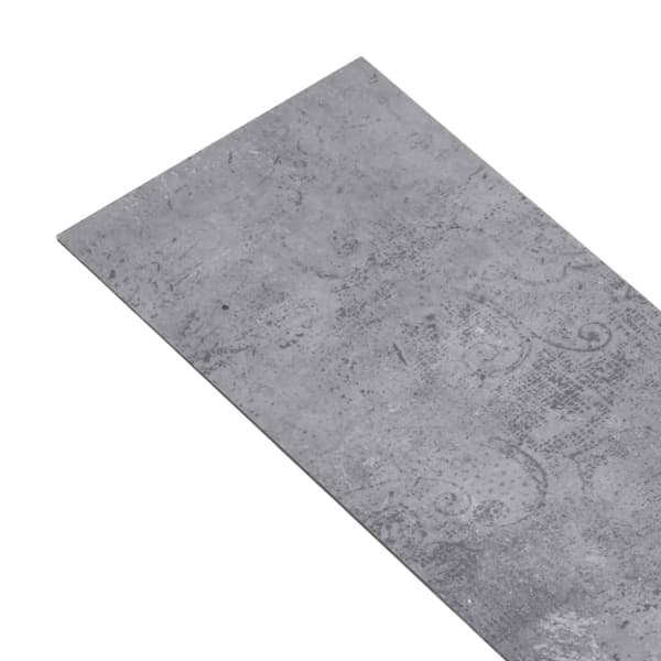 vidaXL PVC-gulvplanker 5,02 m² 2 mm selvklebende sementgrå