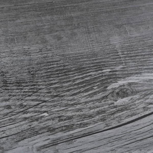 vidaXL Ikke-klebende PVC-gulvplanker 5,26 m² 2 mm skinnende grå
