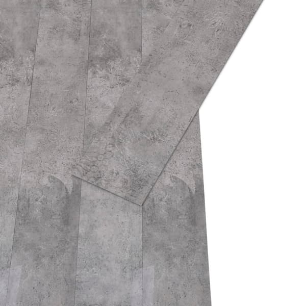 vidaXL Ej självhäftande PVC-golvplankor 5,26 m² 2 mm cementbrun
