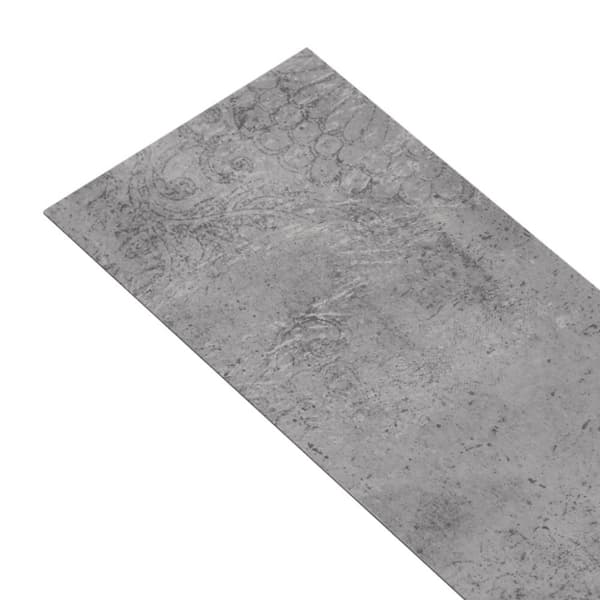vidaXL Ej självhäftande PVC-golvplankor 5,26 m² 2 mm cementbrun