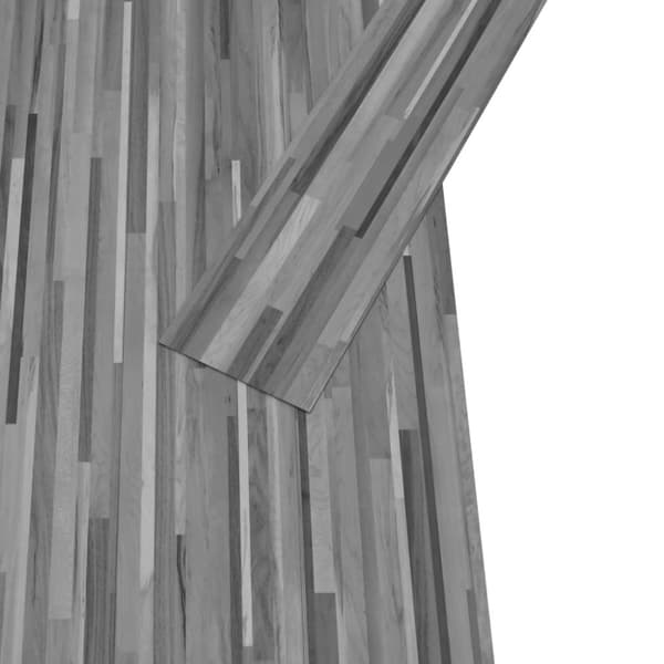 vidaXL PVC gulvplanker 4,46 m² 3 mm selvklebende stripet grå
