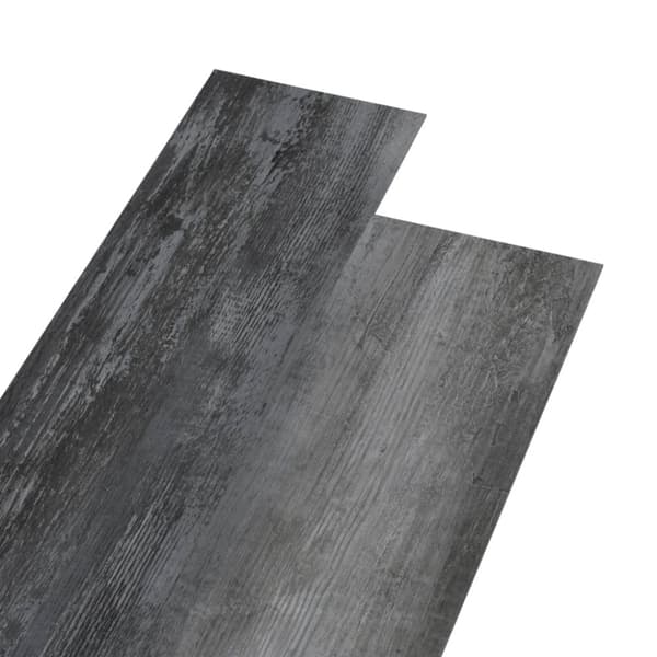 vidaXL selvklæbende gulvbrædder 4,46 m² 3 mm PVC skinnende grå