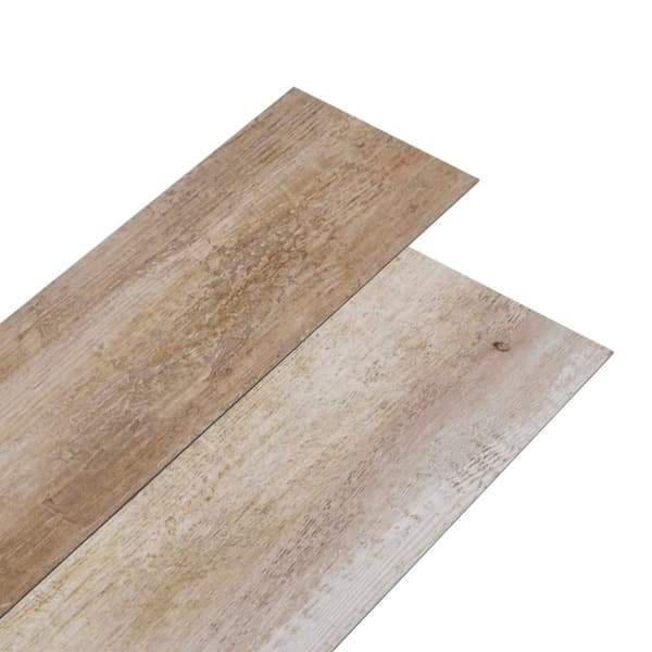 vidaXL ikke-selvklæbende gulvbrædder 5,26 m² 2 mm PVC hvidtet trælook
