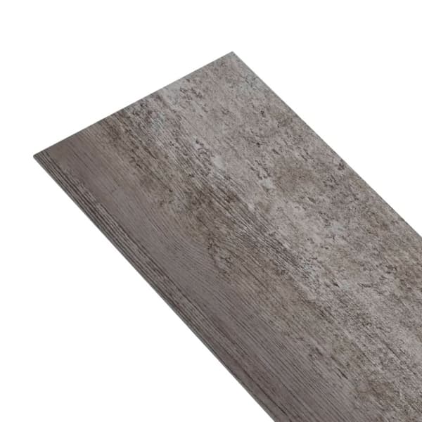 vidaXL PVC gulvplanker 4,46 m² 3 mm selvklebende stripet tre