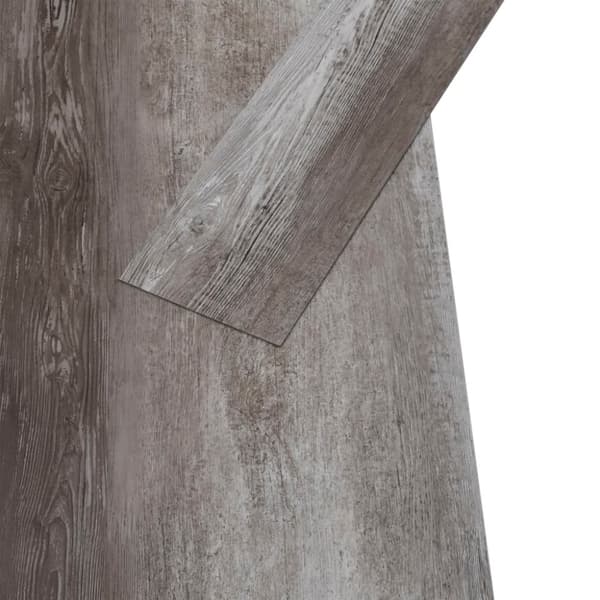 vidaXL PVC gulvplanker 4,46 m² 3 mm selvklebende stripet tre