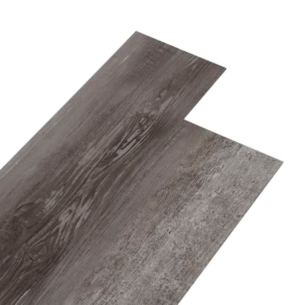 vidaXL PVC gulvplanker 4,46 m² 3 mm selvklebende stripet tre