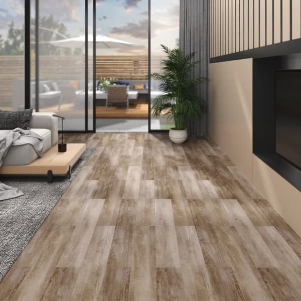 vidaXL Ikke-klebende PVC-gulvplanker 5,26 m² 2 mm tre vasket