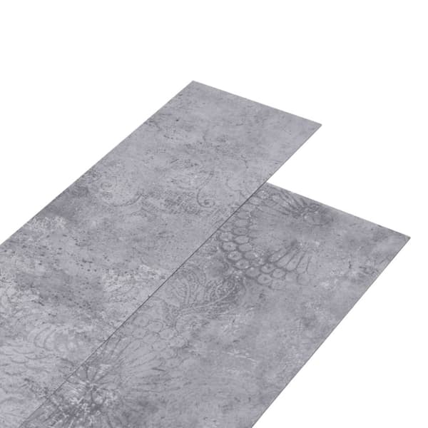vidaXL Golvbrädor PVC 4,46 m² 3 mm självhäftande cementgrå
