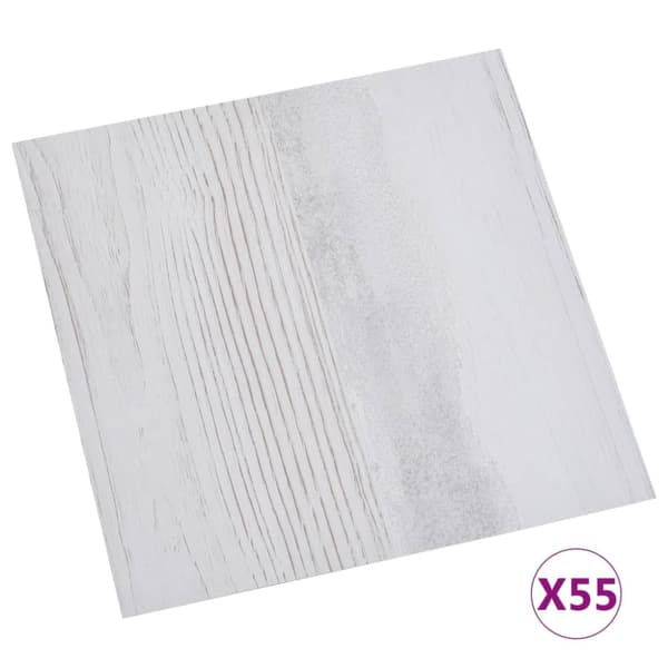 vidaXL Selvklebende gulvplanker 55 stk PVC 5,11 m² lysegrå