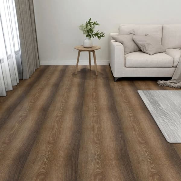 vidaXL Självhäftande golvplankor 55 st PVC 5,11 m² brun