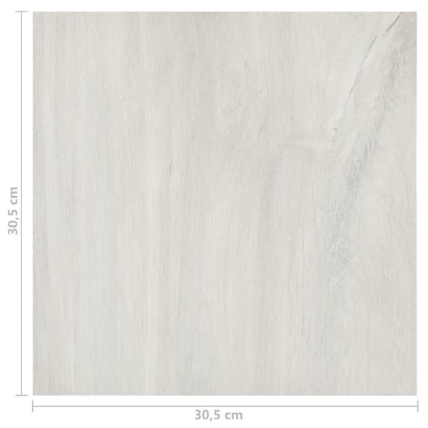 vidaXL Självhäftande golvplankor 55 st PVC 5,11 m² gräddvit