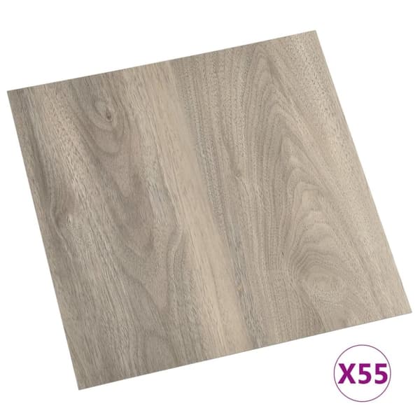 vidaXL Självhäftande golvplankor 55 st PVC 5,11 m² taupe