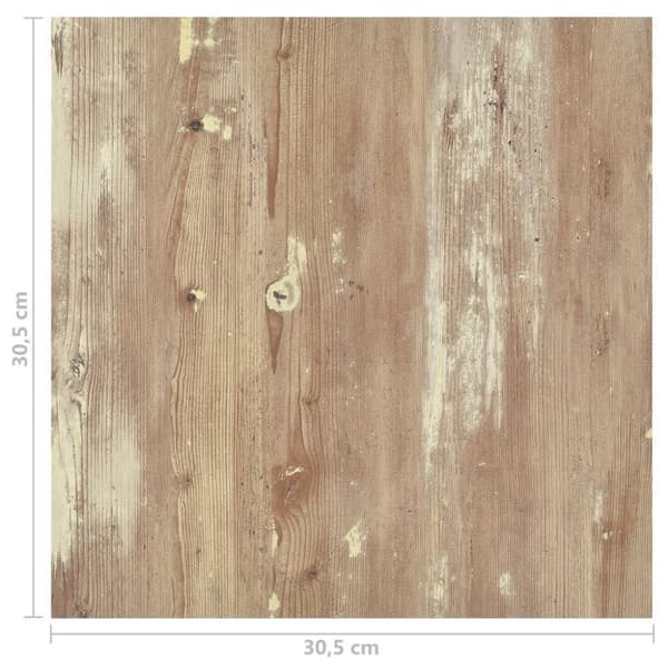 vidaXL Selvklebende gulvplanker 55 stk PVC 5,11 m² brun