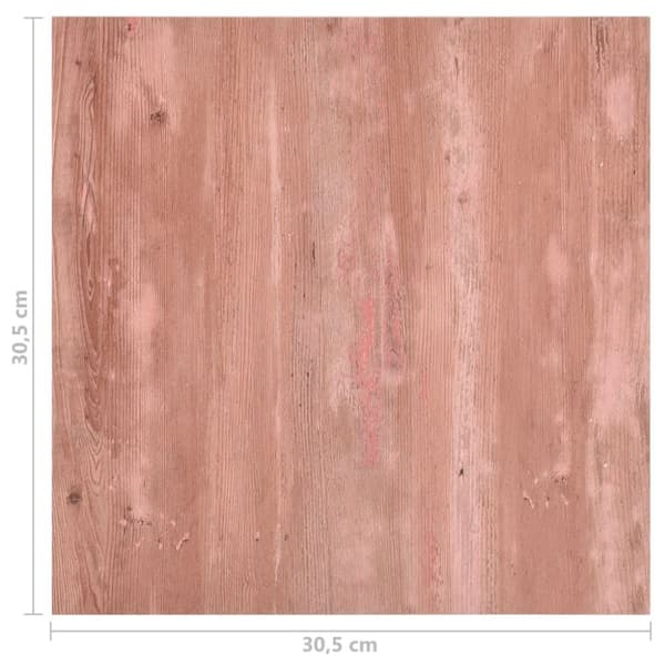 vidaXL Selvklebende gulvplanker 55 stk PVC 5,11 m² rød