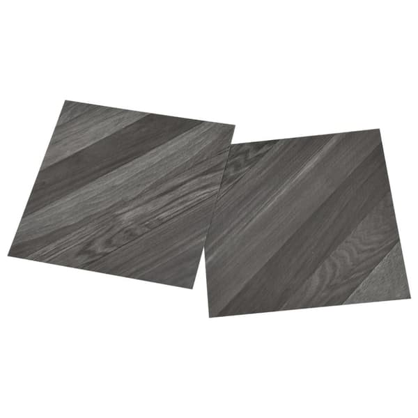 vidaXL Selvklebende gulvplanker 55 stk PVC 5,11 m² grå stripet