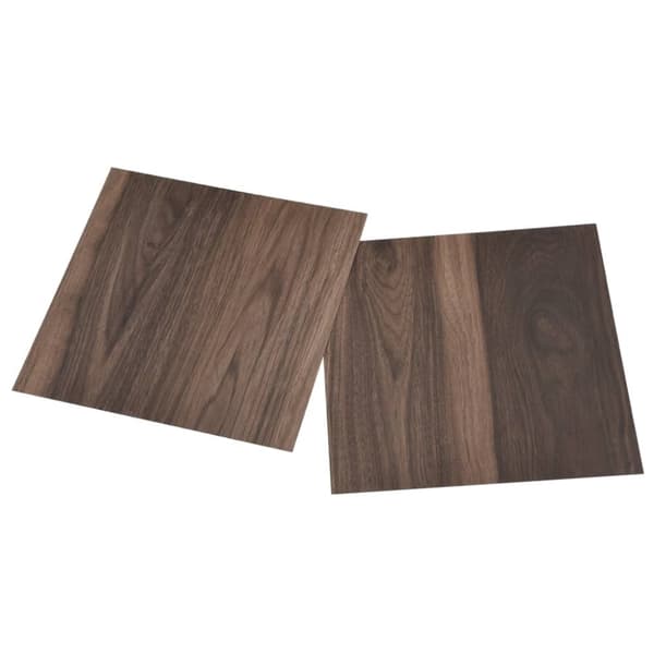 vidaXL Selvklebende gulvplanker 55 stk PVC 5,11 m² mørkebrun