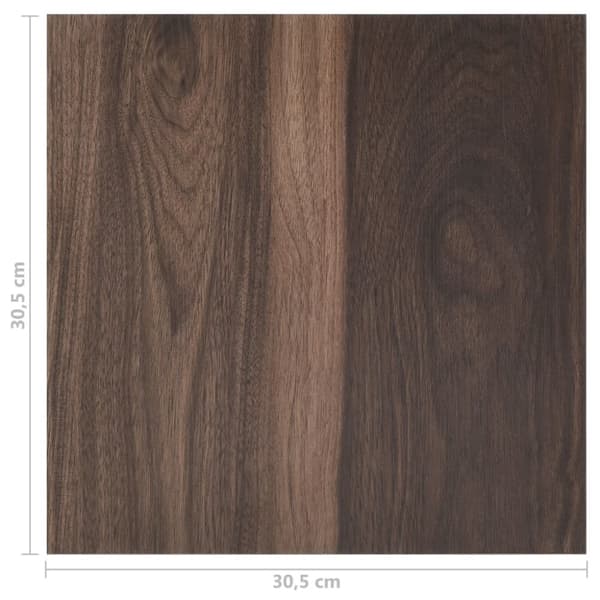 vidaXL Selvklebende gulvplanker 55 stk PVC 5,11 m² mørkebrun