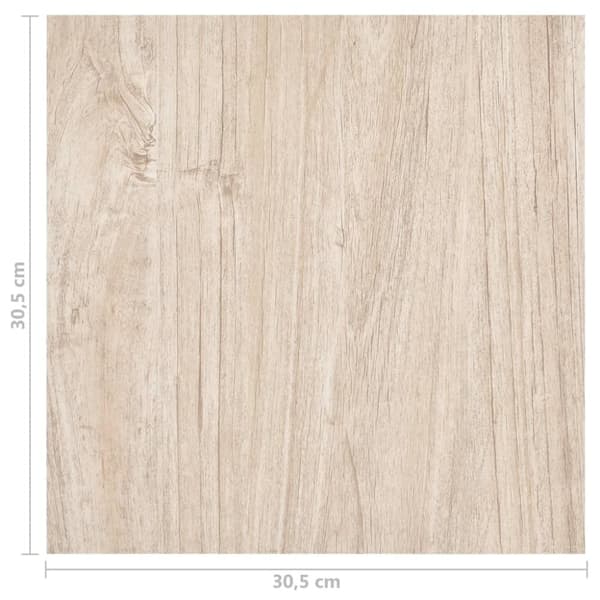 vidaXL Självhäftande golvplankor 55 st PVC 5,11 m² ljusbrun