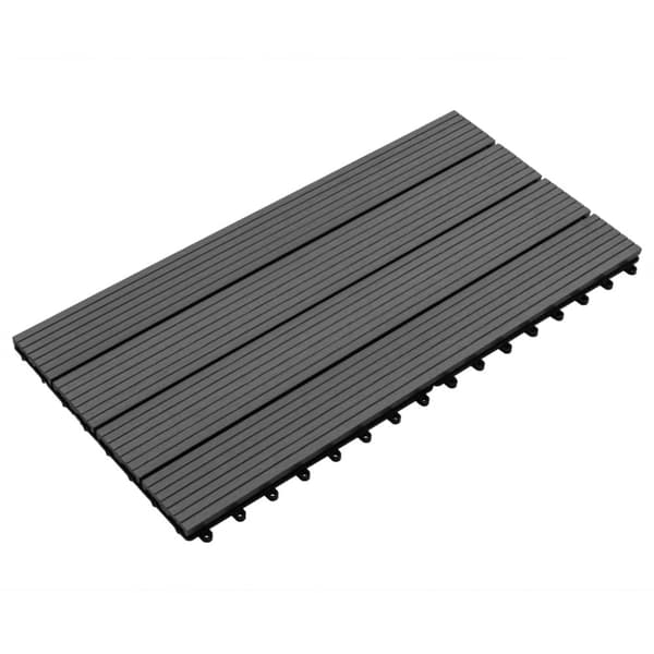 vidaXL Terrassebord 6 stk WPC 60x30 cm 1,08 m² svart