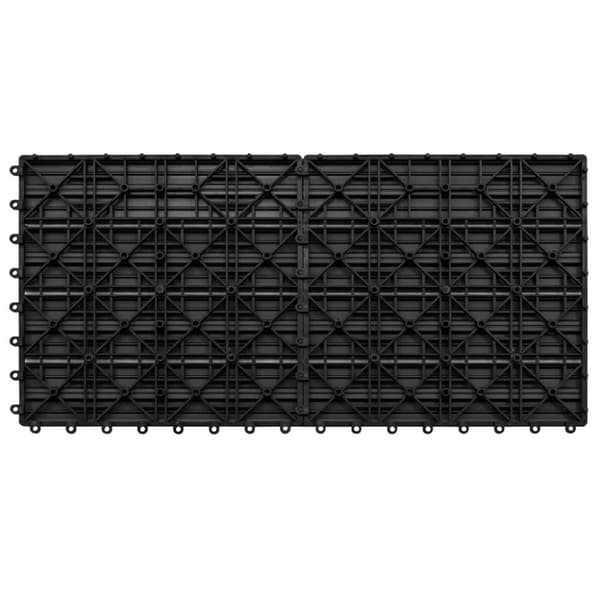 vidaXL Terrassebord 6 stk WPC 60x30 cm 1,08 m² svart