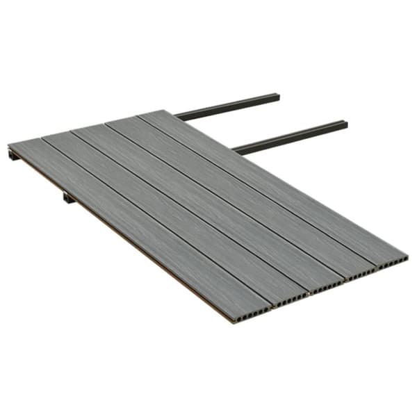 vidaXL WPC-golvplattor med tillbehör brun och grå 10 m² 2,2 m