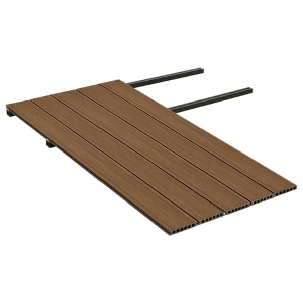 vidaXL WPC-golvplattor med tillbehör brun och grå 10 m² 2,2 m