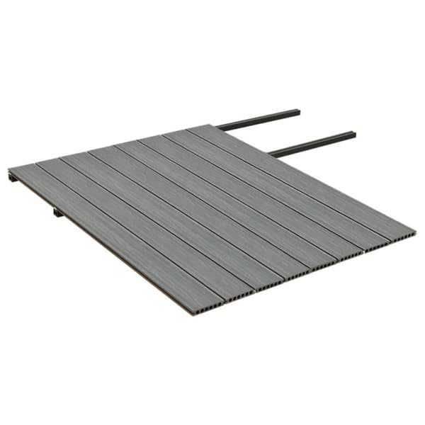 vidaXL WPC-golvplattor med tillbehör brun och grå 16 m² 2,2 m
