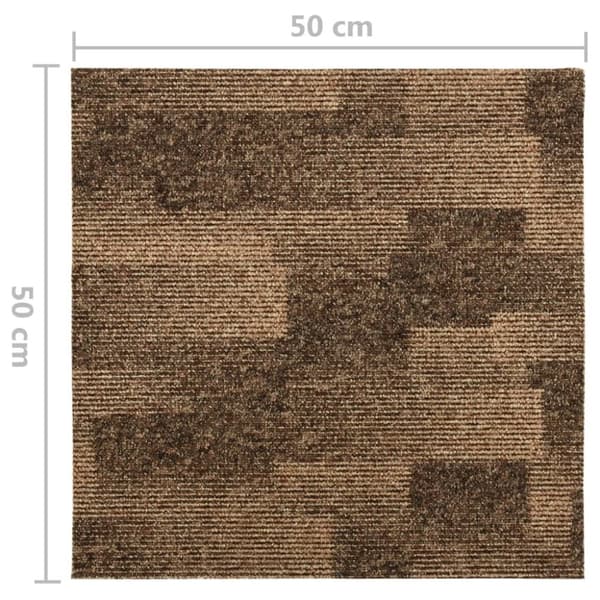 vidaXL Textilplattor 20 st 5 m² brun